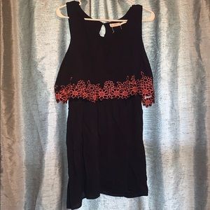 navy blue & pink summer dress